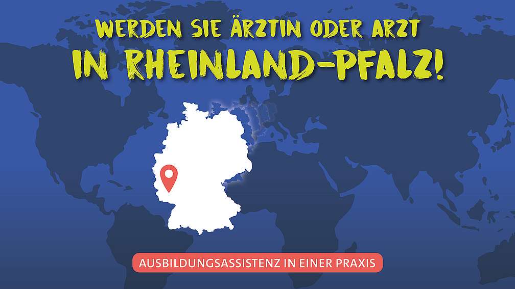 Landkarten, Text Werden Sie Ärztin oder Arzt in Rheinland-Pfalz Ausbildungsassistenz in einer Praxis